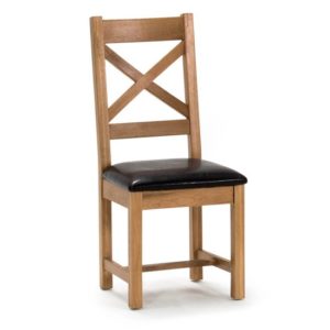 Ramore Cross Back Wooden Dining Chair In Natural