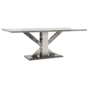 Tinley Rectangular 1600mm Marble Dining Table In Milan Grey