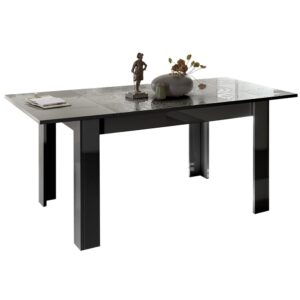 Ardent High Gloss Extending Dining Table In Grey