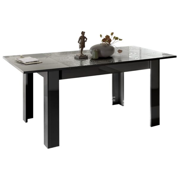 Ardent High Gloss Extending Dining Table In Grey
