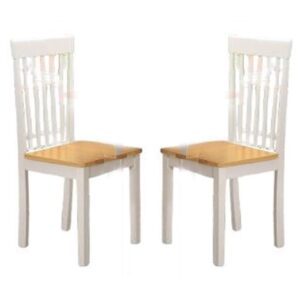 Aalto White Oak Wooden Dining Chairs In Pair
