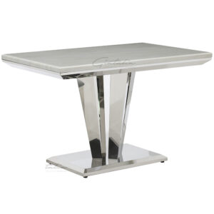 Richmond Marble Rectangular Dining Table In White